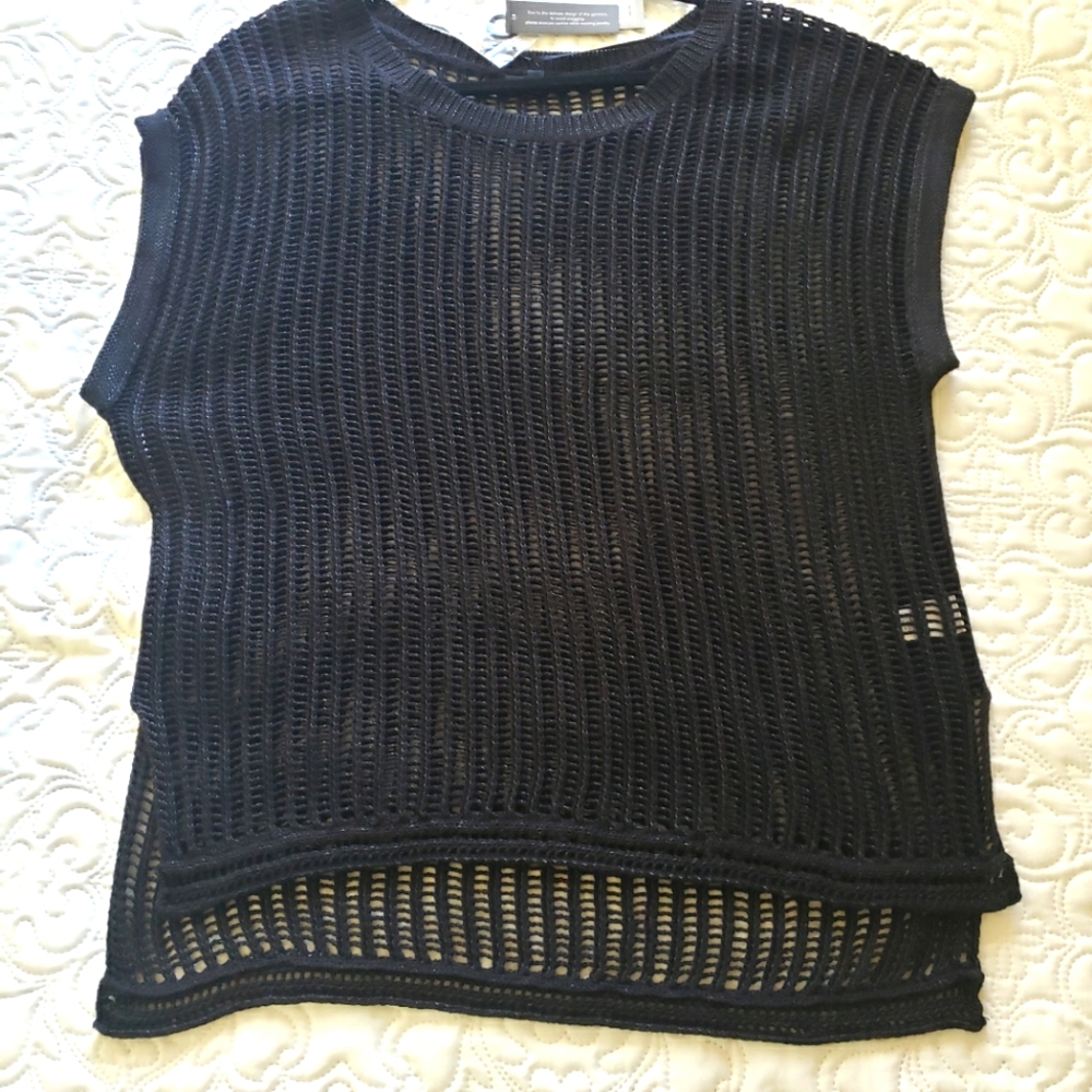 Women's Sleeveless Mesh Sweater